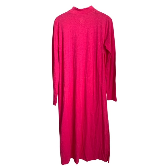 Vada Winter Bougie + Bright Dress Size Medium Pink Cotton Long T-Shirt Dress - Picture 4 of 6